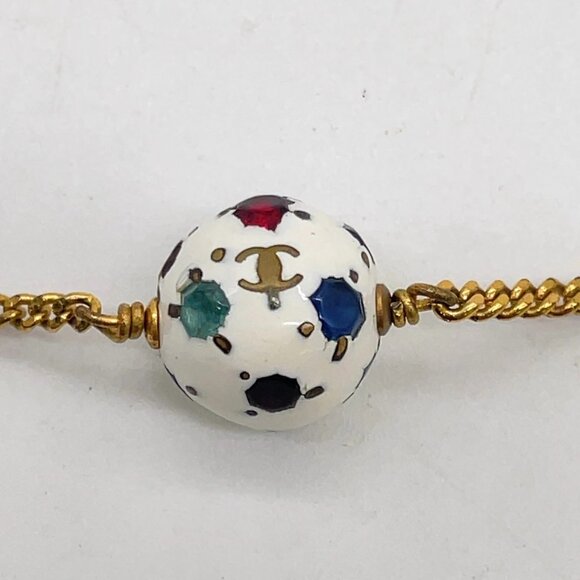 Authentic Chanel Multi-Stone GD 98P Ball Bracelet Comes With Box SK080980 - Picture 6 of 15